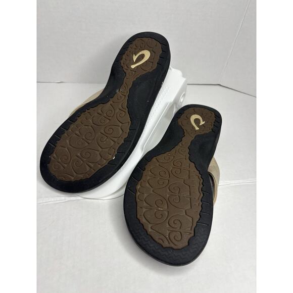 OOFOS OHANA Womans Flip Flop Sandals Champagne/Pearl Color Sz 8/38. - Picture 6 of 6